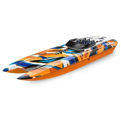 Traxxas M41 Widebody 40In Catamaran 1/10 Electric RC Boat Orange - 39-57046-4ORNGR