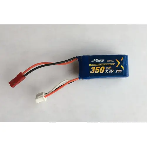 Arrows Hobby 7.4V 350mah 20C Pioneer Battery JST plug - AHBAT001