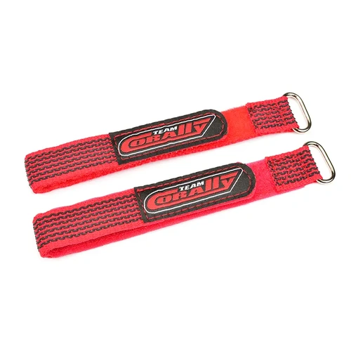 Team Corally 250x20mm Metal Buckle Silicone Anti-Slip Pro Battery Straps - C-50531