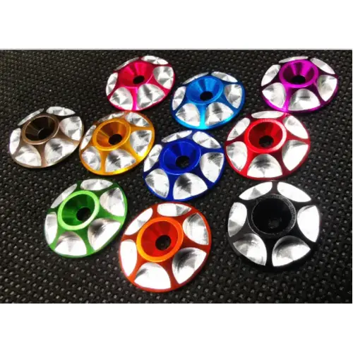 1/10th m3 coloured metal wing washers blue