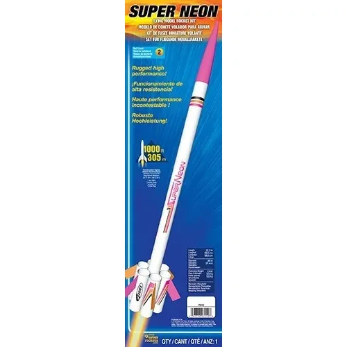 Estes 7242 Super Neon Advanced Model Rocket Kit (18mm Standard Engine)