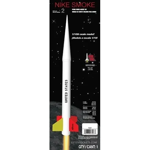 Estes 7247 Nike Smoke (scale) (English/Spanish only) Intermediate Model Rocket Kit (24mm Engine)