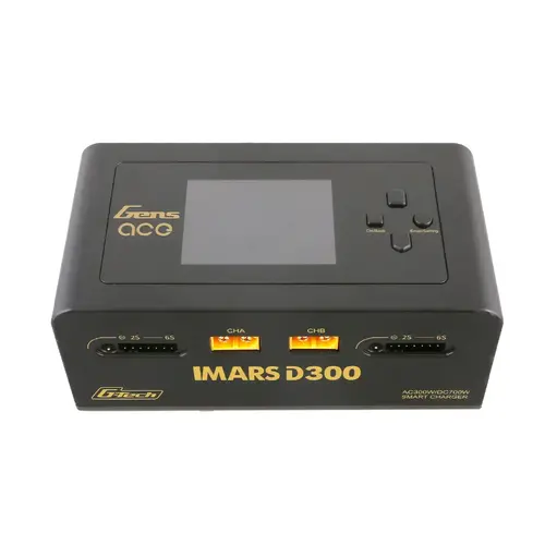 Gens Ace IMARS D300 G-Tech Channel AC/DC 300W/700W RC Battery Charger Black - GEA300WD300-AB