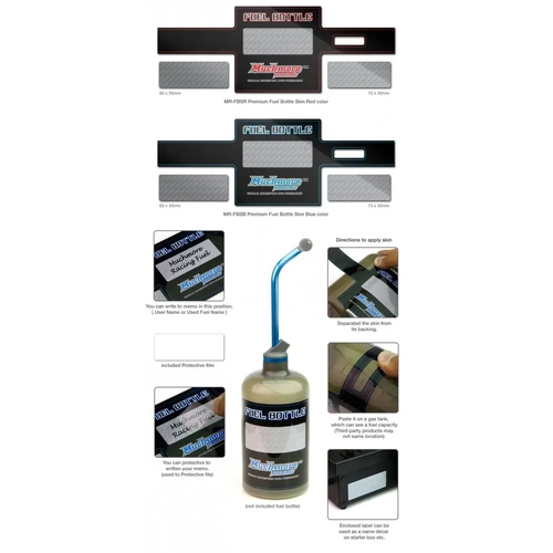 MUCH MORE PREMIUM FUELBOTTLE SKIN BLUE - MR-FBSB