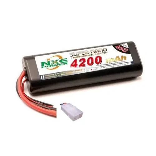 NXE 7.4V 4200Mah 40C Round Hard Case With Tamiya Plug - NXE4200HCR402STAMIYA