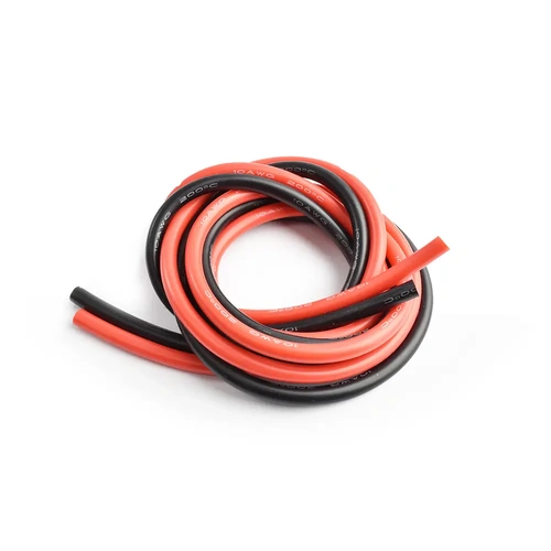  Silicone wire 10AWG 0.06 with 1m red and 1m black